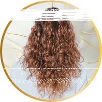 lockiges krauses Haar