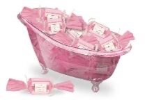 25g Bonbonfizzer "Powder Rose" in Badewanne als Display