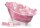 25g Bonbonfizzer "Powder Rose" in Badewanne als Display