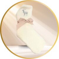 1 Paar Kuschelsocken mit Rosa Schleife