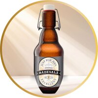 370g Badesalz in Glas Bierflasche mit Bügelverschluss
